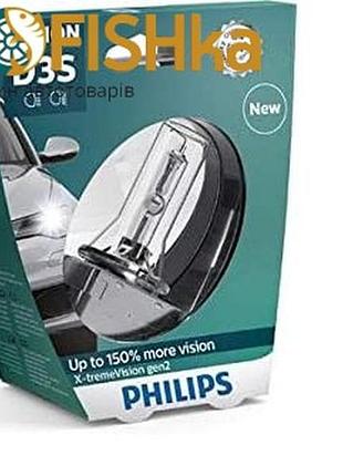 Лампа ксеноновая d1s 12v 35w philips white vision gen2 5000k +120%