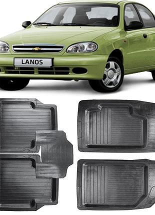 Коврики салона daewoo lanos, aveo, lacetti, forza борт 4см, с перемычкой дубно