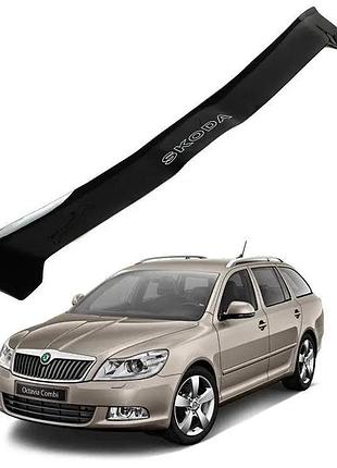 Дефлектор капота мухобойка для skoda octavia a5 2004-2013 (коротка)