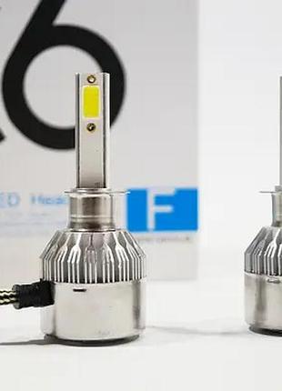 Світлодіодні лампи led h1 12 v-24 v c6 6000 k 3800l радіатор із вентилятором