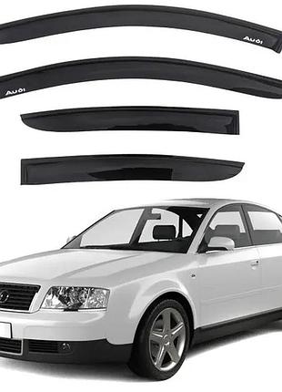 Дефлекторы окон ветровики audi a6 (c5) седан 1997-2004 (скотч)