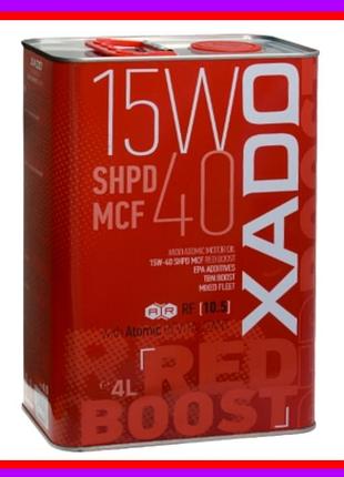 Моторное масло xado atomic oil 15w-40 shpd mcf red boost минеральное