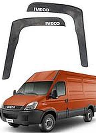 Дефлекторы окон ветровики для iveco daily 2006-2014 (скотч) г-образный av-tuning