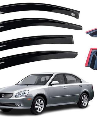 Дефлектори вікон вітровики для kia optima / k5 2005-2010 (скотч) vip китай