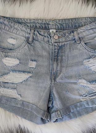 Актуальные шорты высокая посадка оверсайз h&amp;m 40р. m l