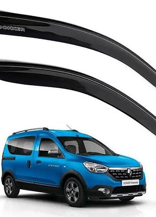 Дефлектори вікон вітровики renault dokker — dokker van 2012 — 2016 скотч 3m av-tuning харків