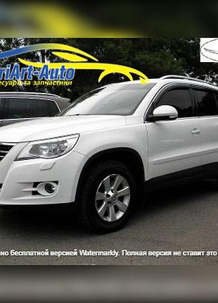 Дефлектори вікон вітровики volkswagen tiguan 2007-2015 (скотч) topvisor з хромом молдингом