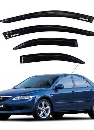 Дефлекторы окон ветровики mazda 6 2002-2008 седан скотч 3m av-tuning