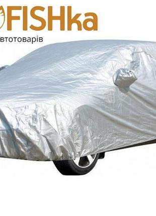 Автомобильный тент седан milex l 483х178х120 peva+pp cotton (серый, зеркало, замок)