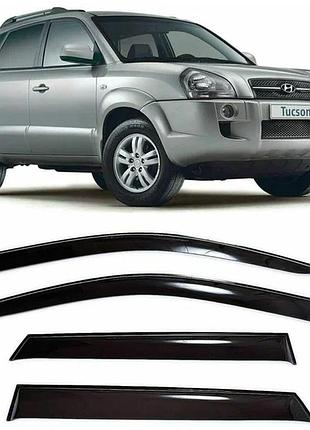 Дефлектори вікон вітровики hyundai tucson 2004-2010 (скотч)