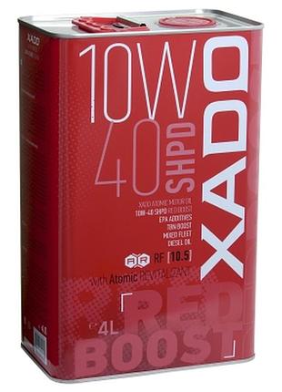 Моторное масло xado diesel 4л atomic oil 10w-40 shpd red boost