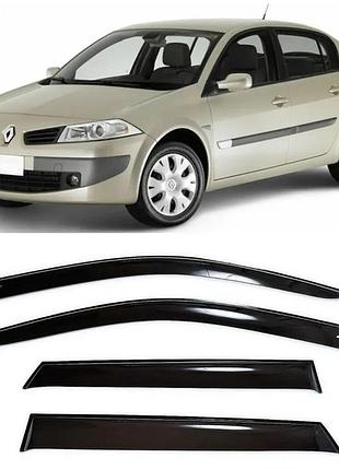 Дефлекторы окон ветровики acryl-auto для renault megane ii 2002-2009 3м скотч