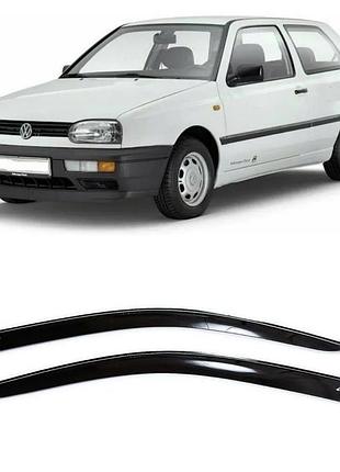 Дефлекторы окон ветровики volkswagen golf iii хетч 3d 1991-1998 (скотч) vip tuning vt 52