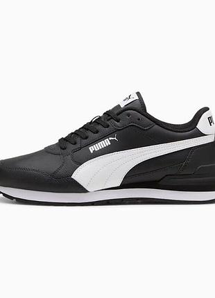 Puma мужские кроссовки st runner v4 leather blac white