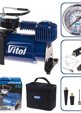 Компрессор vitol k-40 150psi/14amp/37л/прикуриватель 2