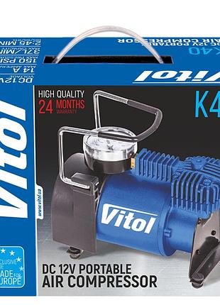 Компрессор vitol k-40 150psi/14amp/37л/прикуриватель 3