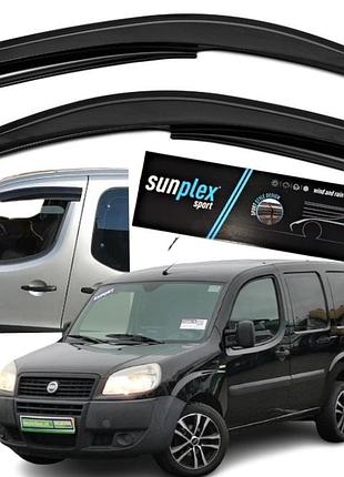 Дефлекторы окон ветровики для fiat doblo 2d 2000-2010 sunplex турция