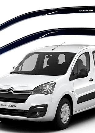 Дефлекторы окон ветровики для citroen berlingo ii 2008-2018 (скотч) av-tuning