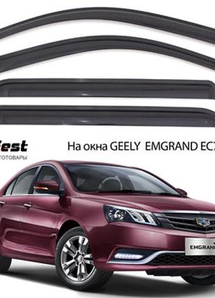 Дефлекторы окон ветровики для geely emgrand ec7 седан 2009-> (скотч) av-tuning
