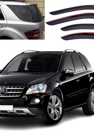 Дефлекторы окон ветровики для mercedes ml-klasse w-164 2005-2011 (скотч) vip