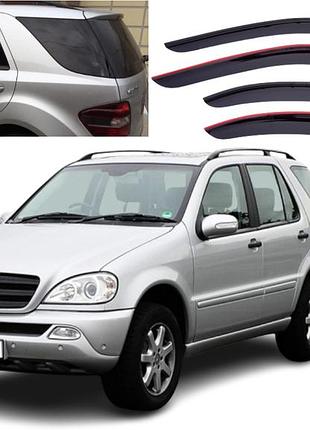 Дефлекторы окон ветровики для mercedes ml-klasse w-163 1997-2005 (скотч) vip