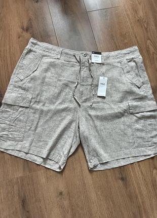Льняные мужские шорты marks &amp; spencer