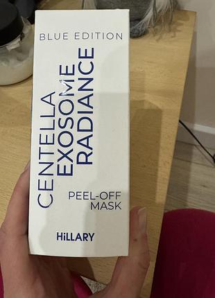 Сяюча маска-плівка з екзосомами центели hillary centella exosome radiance peel-off mask (blue edition), 90 мл