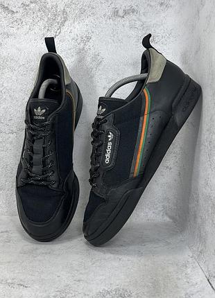 Чоловічі чорні кросівки adidas continental 80