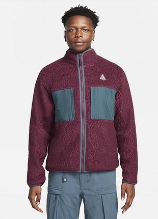 Кофта мужская| nike acg arctic wolf full-zip top bordo| fn0372-681
