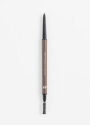Карандаш для бровей с щеточкой восковый автоматический caramel brown h&amp;m темно-бежевый