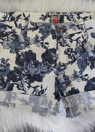 Шикарные женские шорты в цветочный принт only divided topshop р. 40 m, l