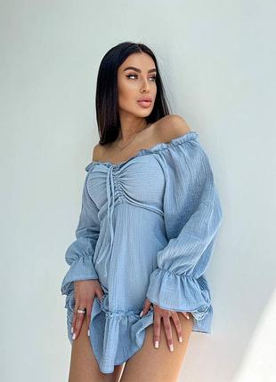 Платье мини муслин 4