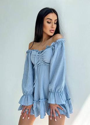 Платье мини муслин 5