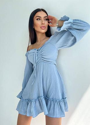 Платье мини муслин 7