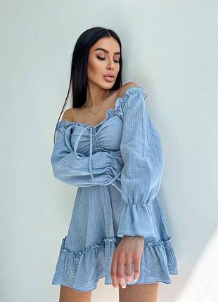 Платье мини муслин 8