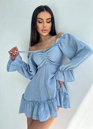 Платье мини муслин 10