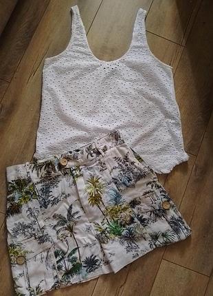 Комплект майка прошва шорты zara