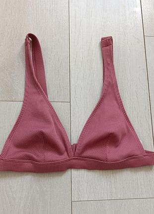 Рожевий верх купальника в рубчик бюст primark l 12 40 80b 80c 85a 85b