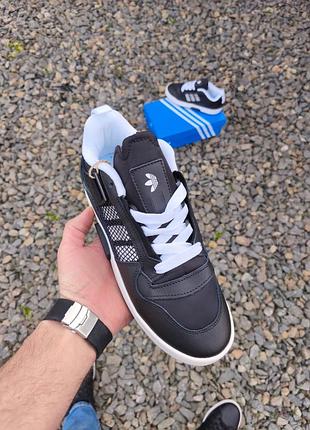 Кросівки adidas forum mod low black white /  адідас форум лоу чорні / низкие кроссовки