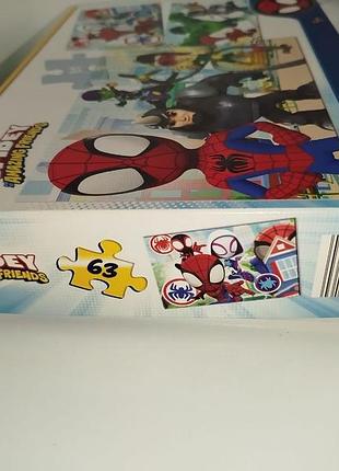 Нові пазли marvel spidey and his amazing friends 3 в 1 (3×63 деталі) пазлы