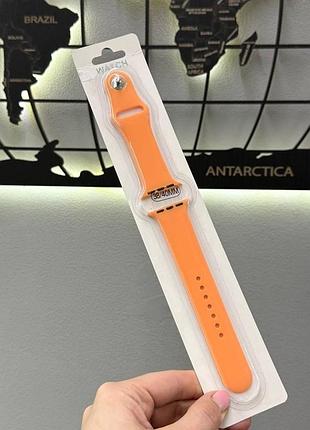 Ремінець apple watch 38/40/41mm,силікований ремінець для епл вотч 38/40/41 мм (колір: помаранчевий)