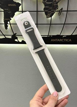 Ремінець apple watch 38/40/41mm,силікований ремінець для епл вотч 38/40/41 мм (сірий)