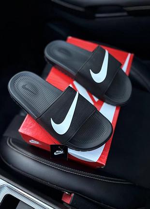 Чоловічі шльопанці найк блек nike black 40,41,42,43,44,45 розмір