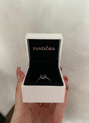 Каблучка срібна pandora princess wish, срібло 925,форма тіари з цирконієм