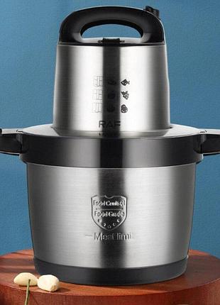 Кухонный измельчитель raf r7008 мощный 1600 вт чаша 6 л для мяса овощей орехов льда и соусов