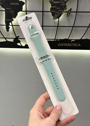 Ремінець apple watch 38/40/41mm,силікований ремінець для епл вотч 38/40/41 мм (колір: бірюзовий)
