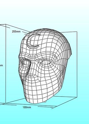 Шлем helmet персонаж герой маска mask конструктор из картона papercraft паперкрафт набор для творчества