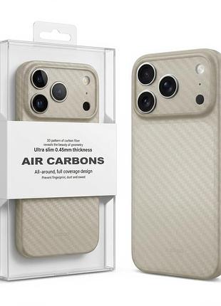 Чехол k-doo air carbon противоударный для iphone 17 pro max titanium gray