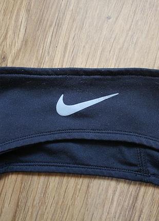 Унисекс тонкая спортивная повязка на голову nike pro dri-fit skullill
