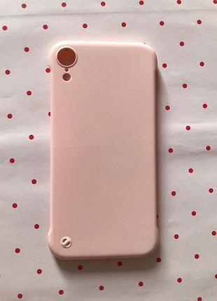 Пластикове глянсове чохол-накладка для apple iphone xr рожевий